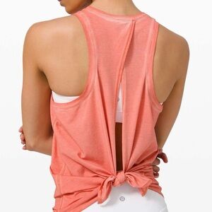 Lululemon Athletica All Tied Up Coral Tank Top NWT Size 4